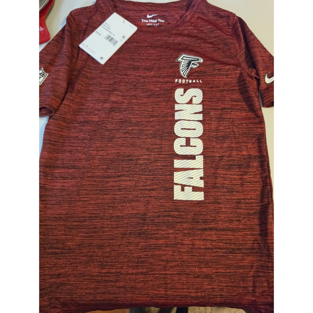 Nike Kids‎ Atlanta Falcons Dri-FIT Red Heathered T-Shirt 9Z1B7NFEV-FAL Size 8